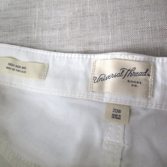 Universal Thread‎ Denim Short Women's 20W White High Rise Cotton Blend 5-Pockets - Picture 3 of 9